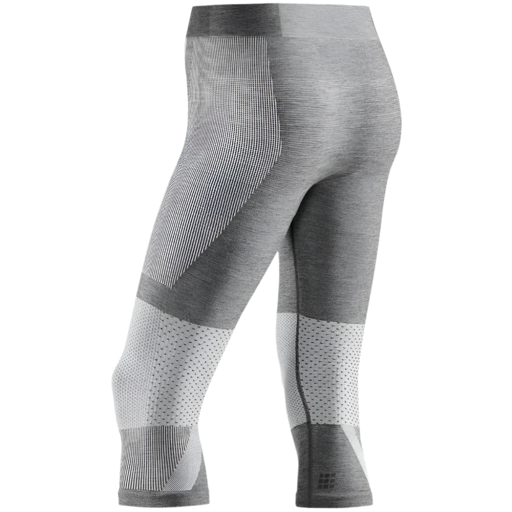 Ski Touring 3/4 Base Tights, Men, Grey - Back View