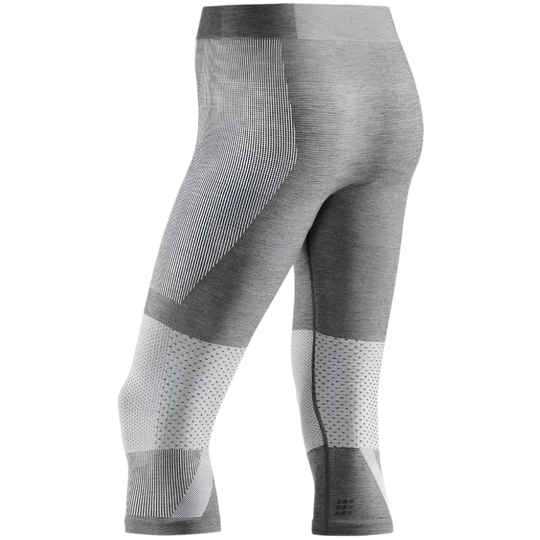 Ski Touring 3/4 Base Tights, Men, Grey - Back View