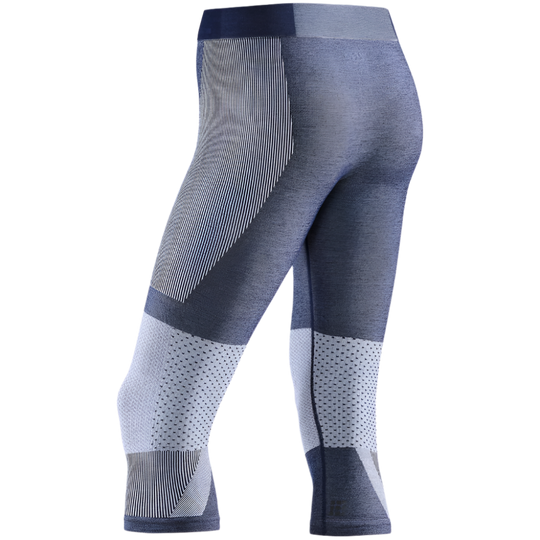 Ski Touring 3/4 Base Tights, Men, Blue - Back View