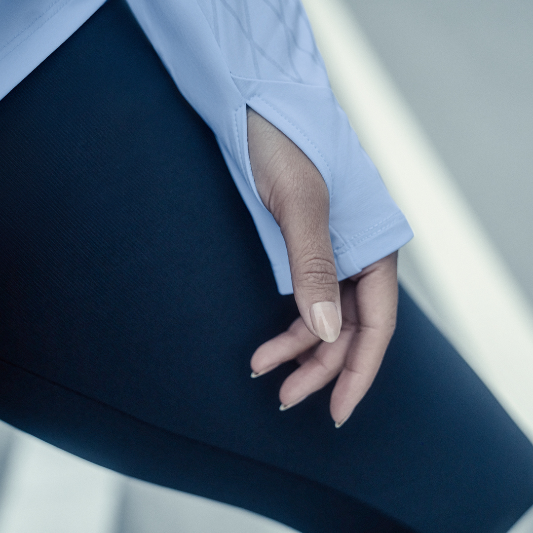 Cold Weather Shirt, Women, Light Blue, Sleeve Detail