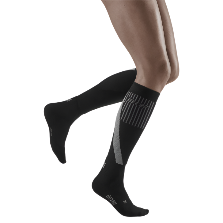 Cold Weather Socks, Women, Black - Front View Model