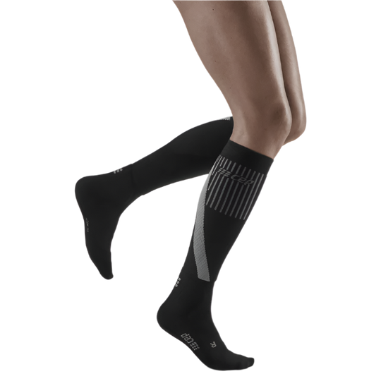 Cold Weather Socks, Women, Black - Front View Model