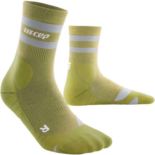 CEP Hiking 80's Socks, Mid Cut, Olive/Grey