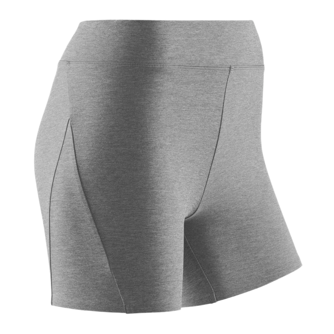 Training Active Shorts, Women, Grey Melange, Front View