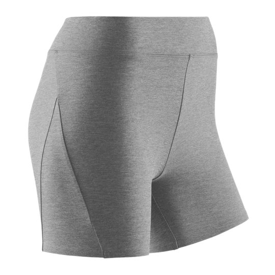 Training Active Shorts, Women, Grey Melange, Front View