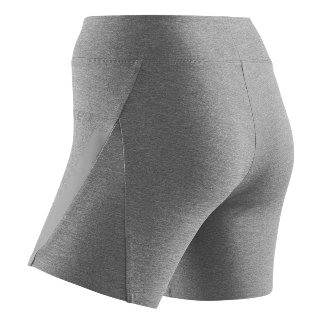 Training Active Shorts, Women, Grey Melange, Back View