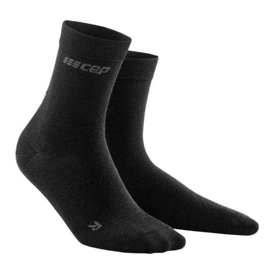 Allday Merino Mid Cut Compression Socks, Men, Anthracite, Front View