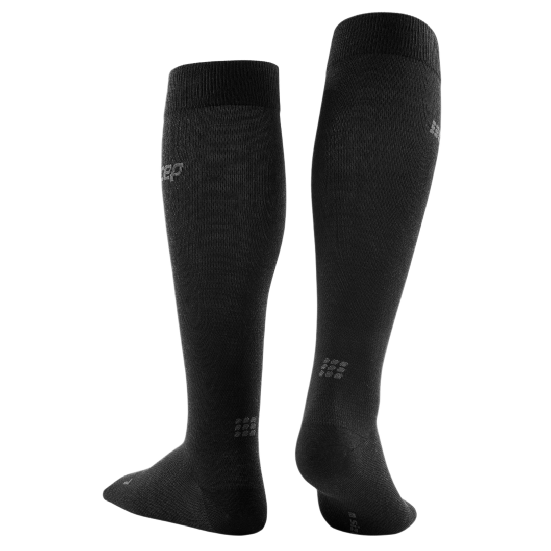 Allday Merino Tall Compression Socks, Men, Anthracite, Back View