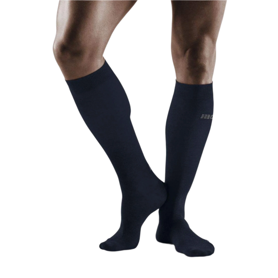 Allday Merino Tall Compression Socks, Men, Dark Blue