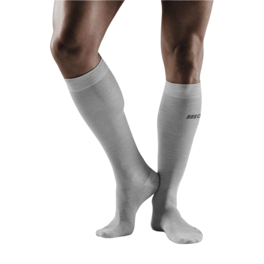 Allday Merino Tall Compression Socks, Men, Light Grey