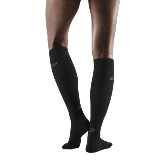 Allday Merino Tall Compression Socks, Women, Anthracite, Back View Model