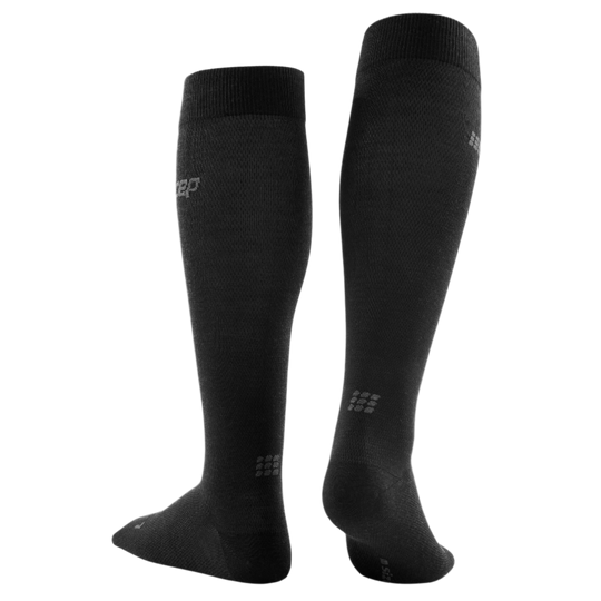 Allday Merino Tall Compression Socks, Women, Anthracite, Back View