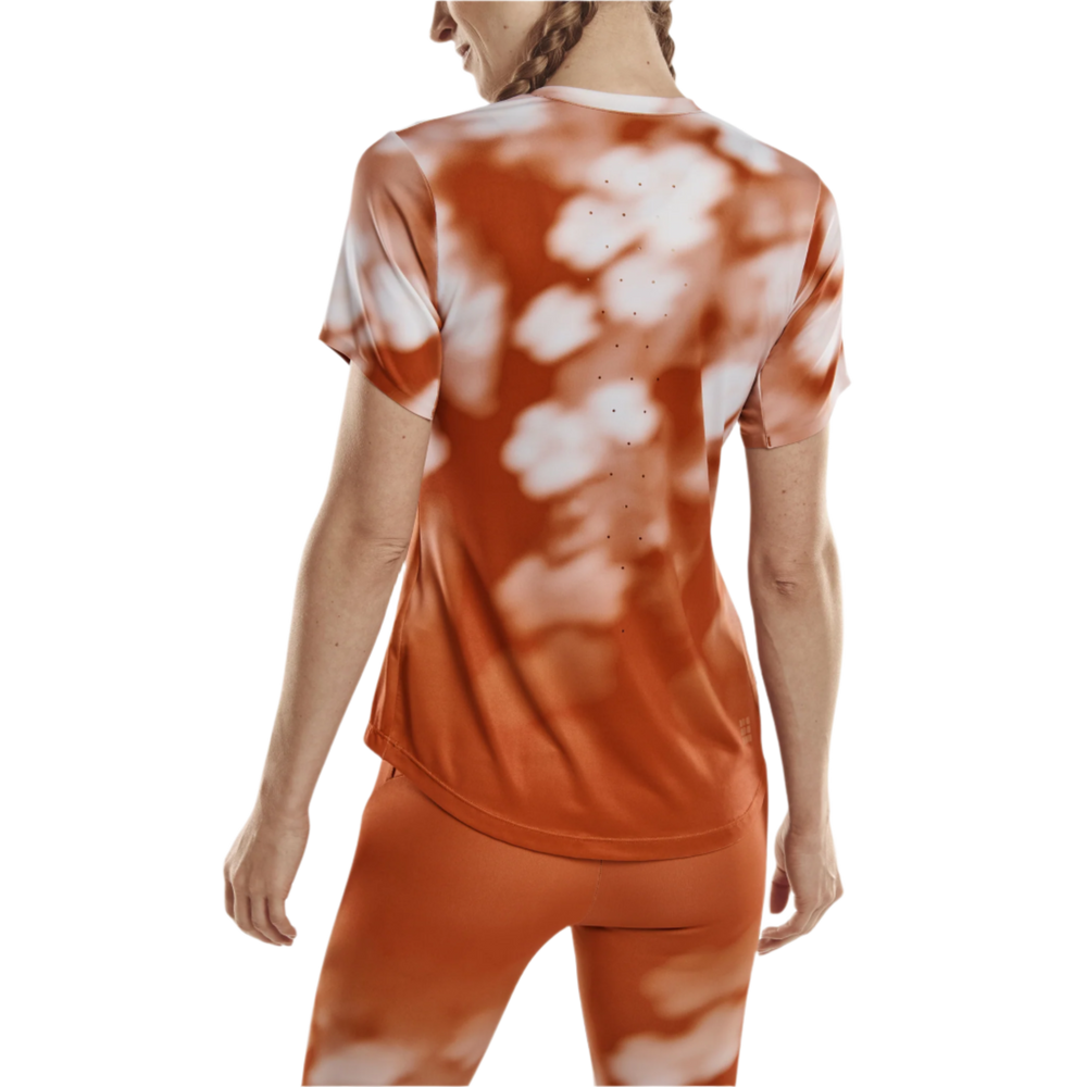 Bloom Short Sleeve Shirt, Women, Ginger Bloom, Back-View Model