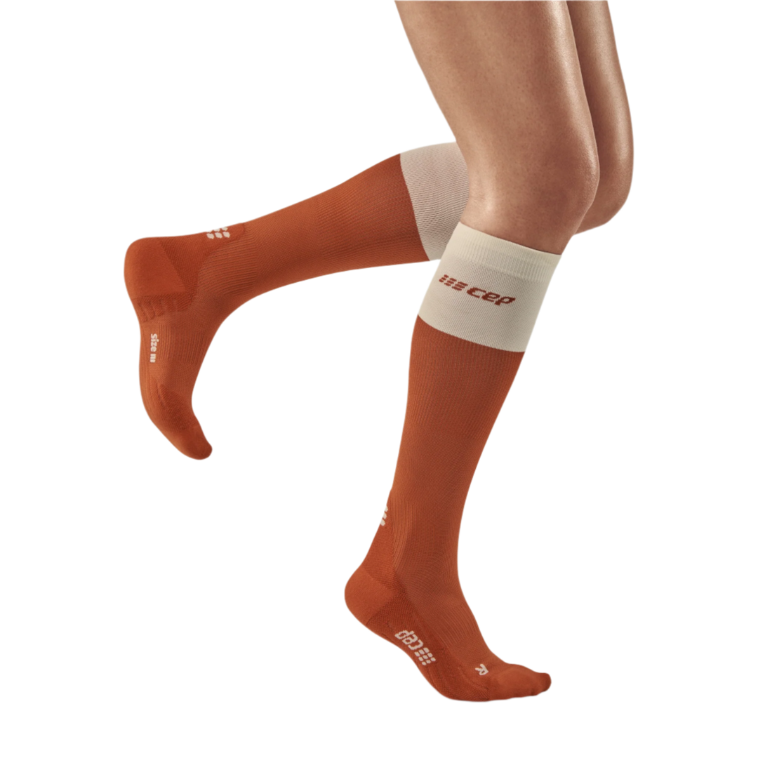 Bloom Tall Compression Socks, Women, Ginger/White