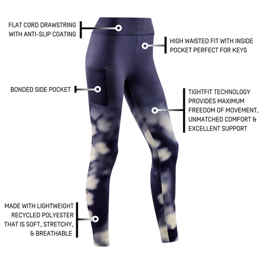 Bloom Tights, Women, Blue Bloom, Details