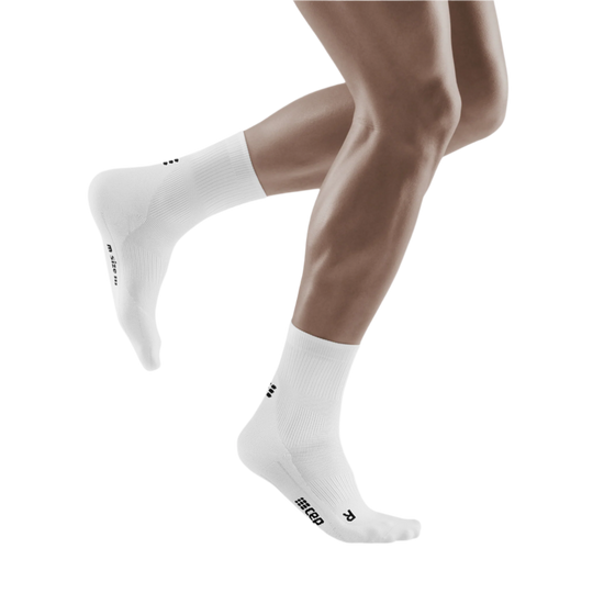 Classic Mid Cut Compression Socks, Men, White