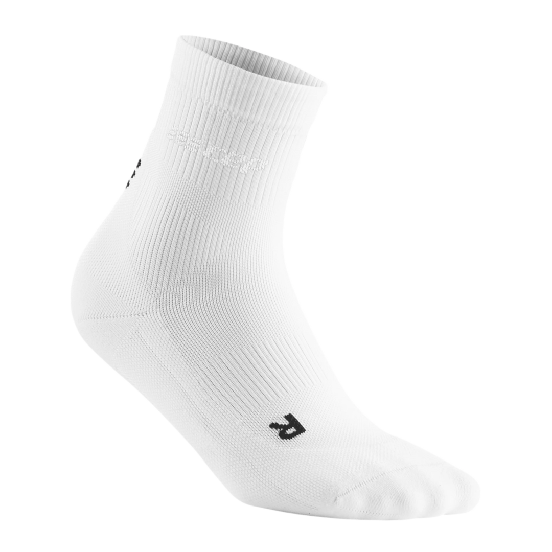 Classic Mid Cut Compression Socks, Men, White, Front View