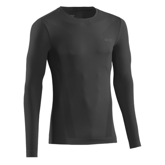 Cold Weather Long Sleeve Base Shirt, Men, Black, Front View