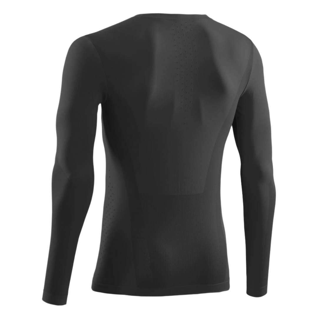 Cold Weather Long Sleeve Base Shirt, Men, Black, Back View