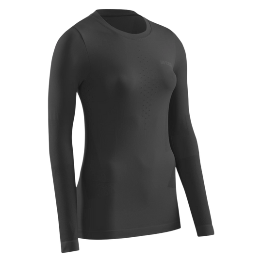 Cold Weather Long Sleeve Base Shirt, Women, Black, Front View