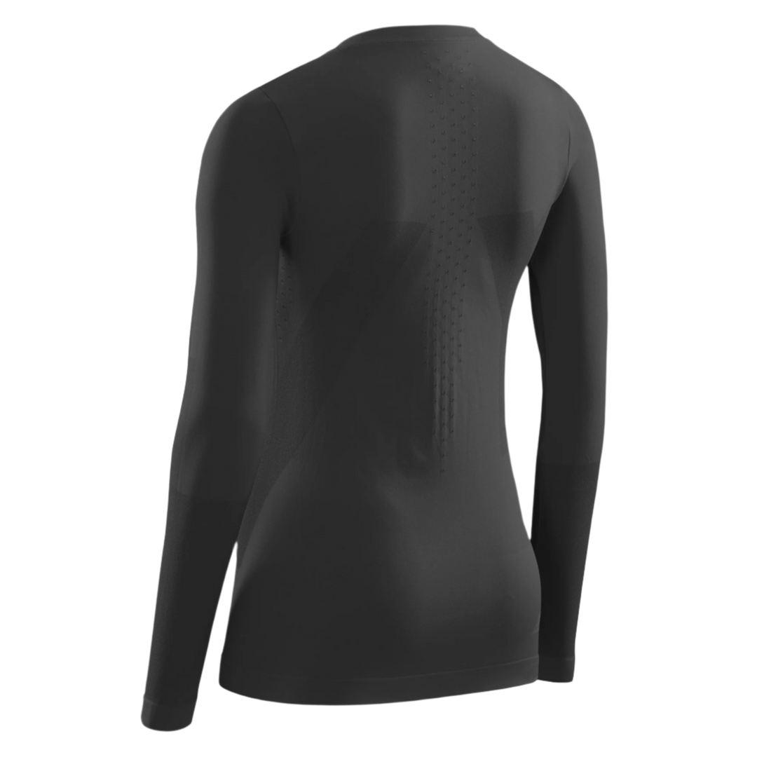 Cold Weather Long Sleeve Base Shirt, Women, Black, Back View