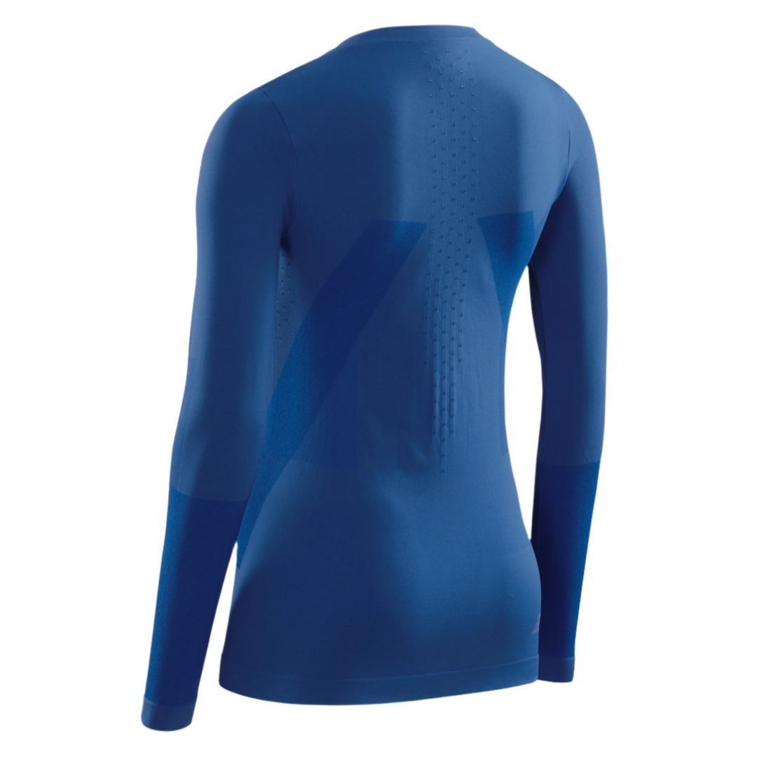 Cold Weather Long Sleeve Base Shirt, Women, Royal Blue, Back View