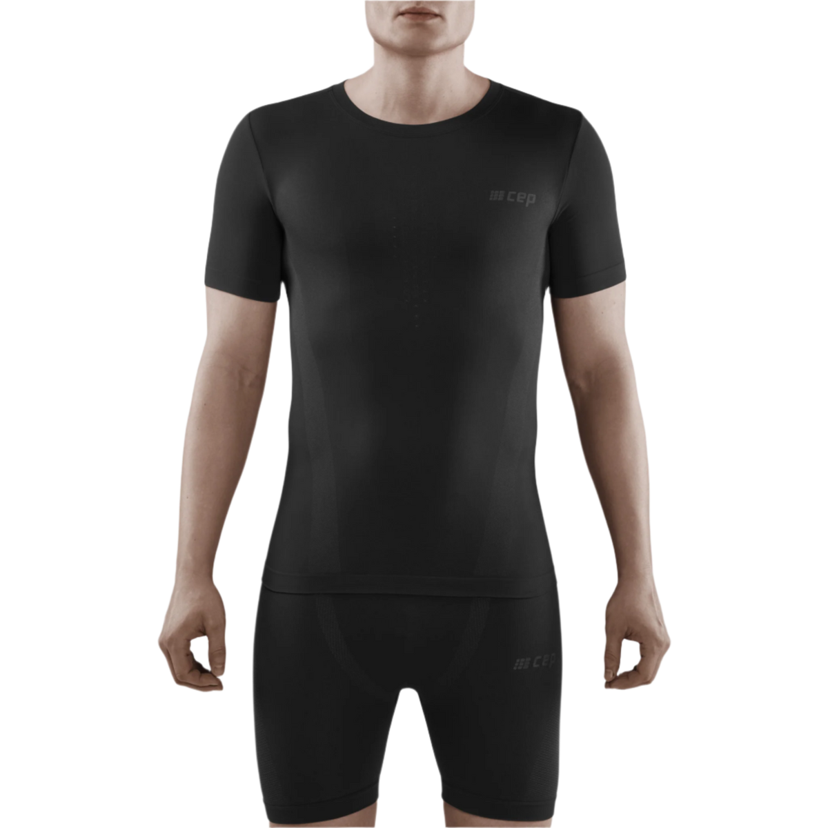 Cold Weather Short Sleeve Base Shirt, Men, Black