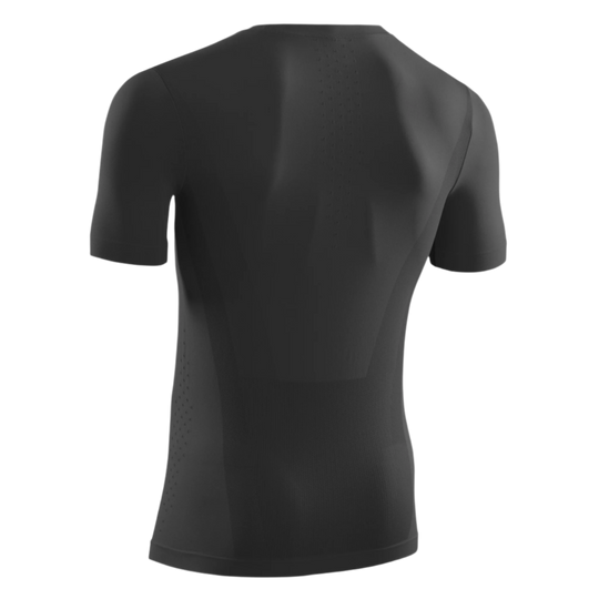 Cold Weather Short Sleeve Base Shirt, Men, Black, Back View