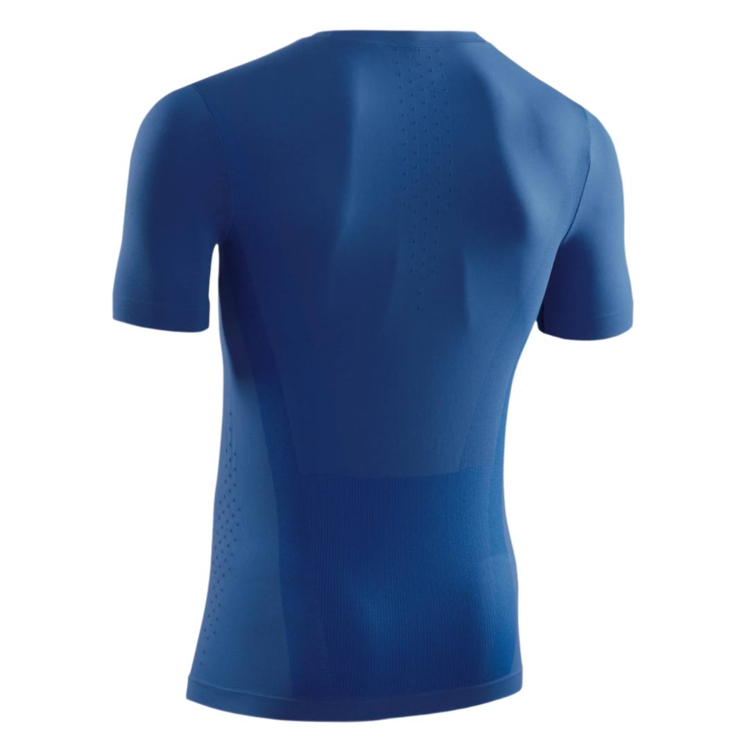 Cold Weather Short Sleeve Base Shirt, Men, Royal Blue, Back View