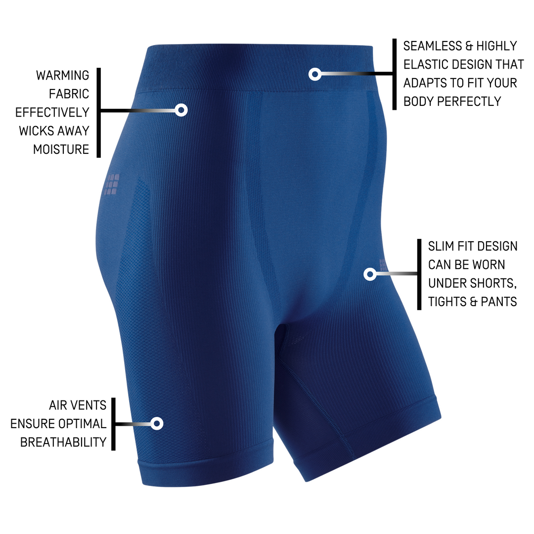 Cold Weather Base Shorts, Men, Royal Blue, Details