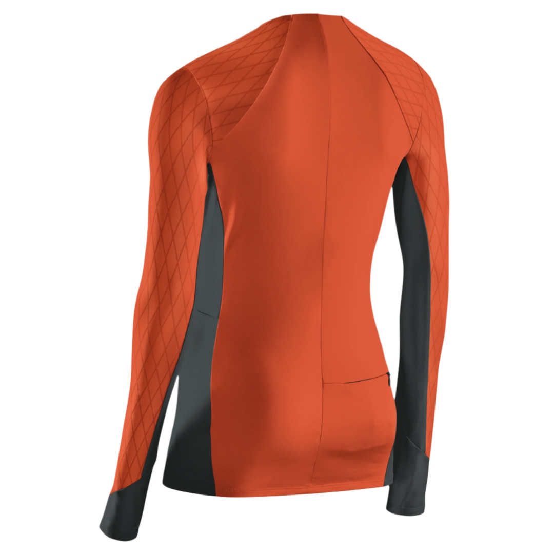 Cold Weather Shirt, Women, Dark Orange, Back View