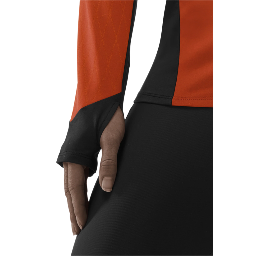 Cold Weather Shirt, Women, Dark Orange, Sleeve Detail