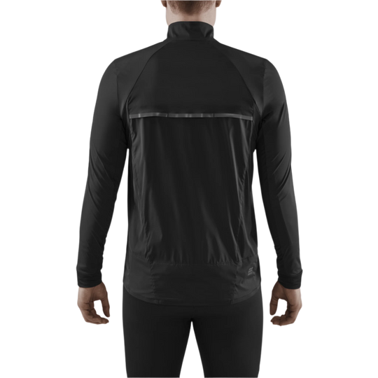 Cold Weather Windbreaker, Men, Black, Back View Model