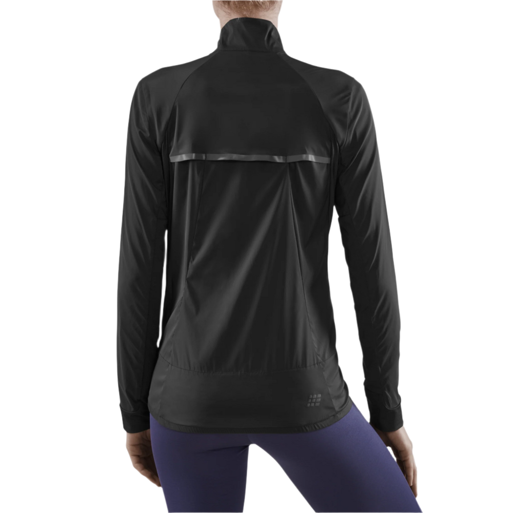 Cold Weather Windbreaker, Women, Black, Back View Model