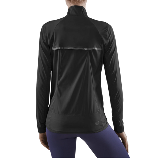 Cold Weather Windbreaker, Women, Black, Back View Model