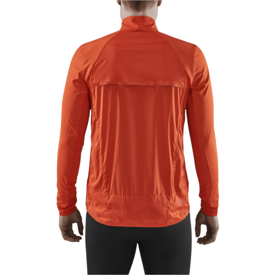 Cold Weather Windbreaker, Men, Dark Orange, Back View Model