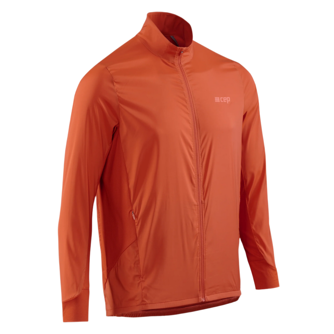 Cold Weather Windbreaker, Men, Dark Orange, Front View