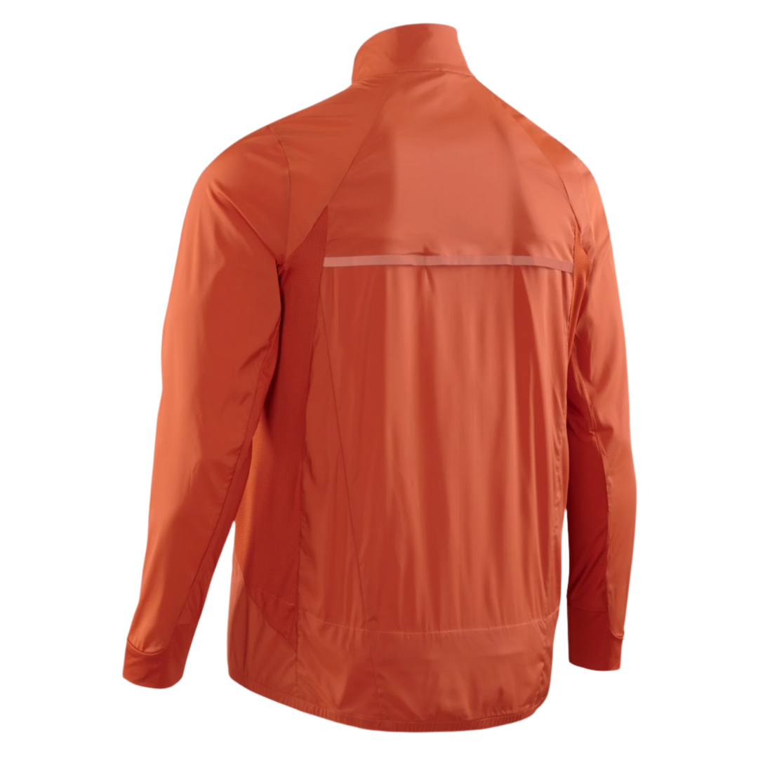 Cold Weather Windbreaker, Men, Dark Orange, Back View