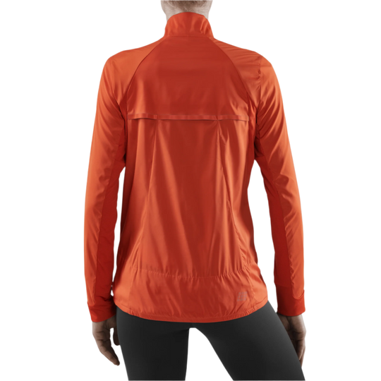 Cold Weather Windbreaker, Women, Dark Orange, Back View Model