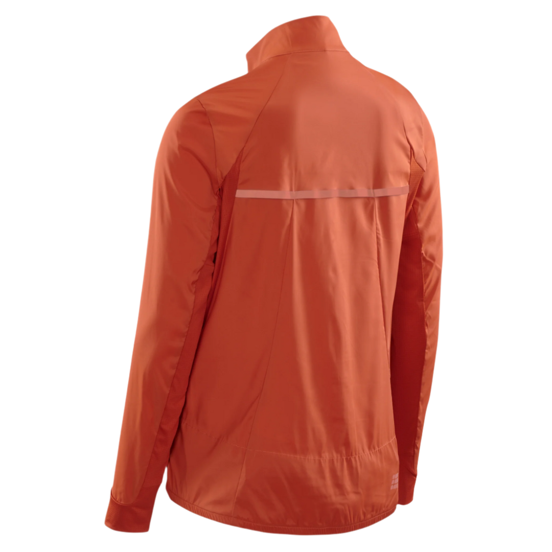 Cold Weather Windbreaker, Women, Dark Orange, Back View