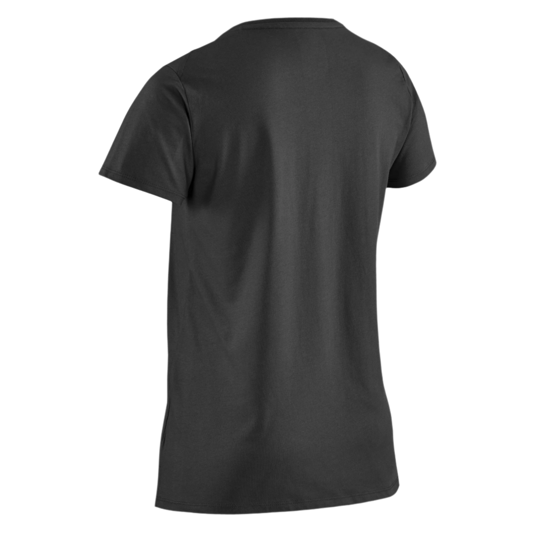 Crew Short Sleeve Shirt, Women, Black, Back View