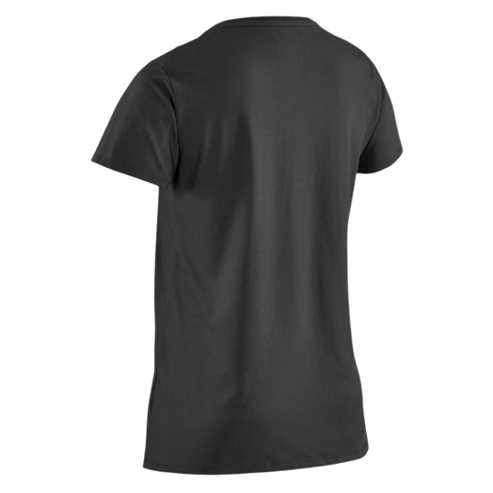 Crew Short Sleeve Shirt, Women, Black, Back View