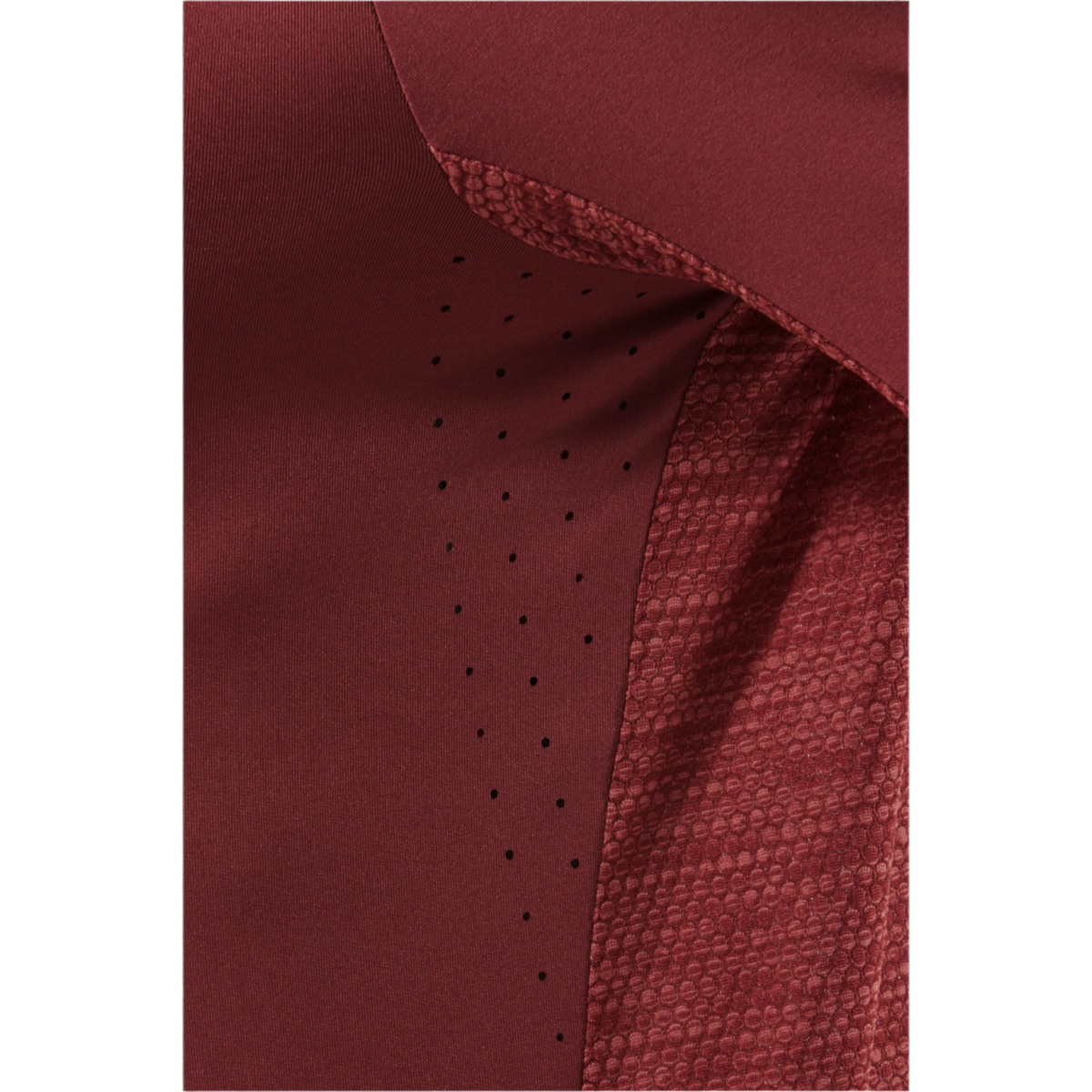 Run Short Sleeve Shirt, Women, Dark Red, Cloth Detail