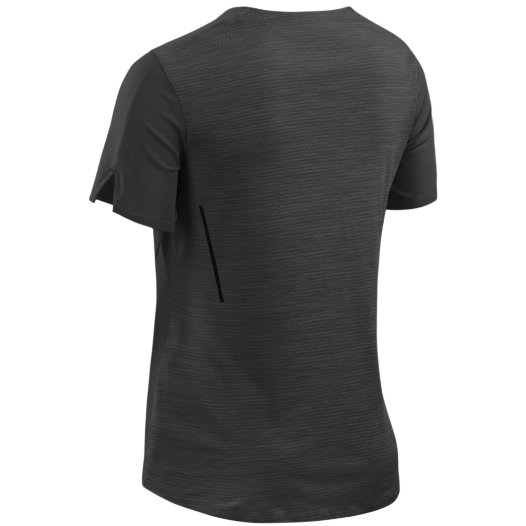 Run Short Sleeve Shirt, Women, Black, Back View