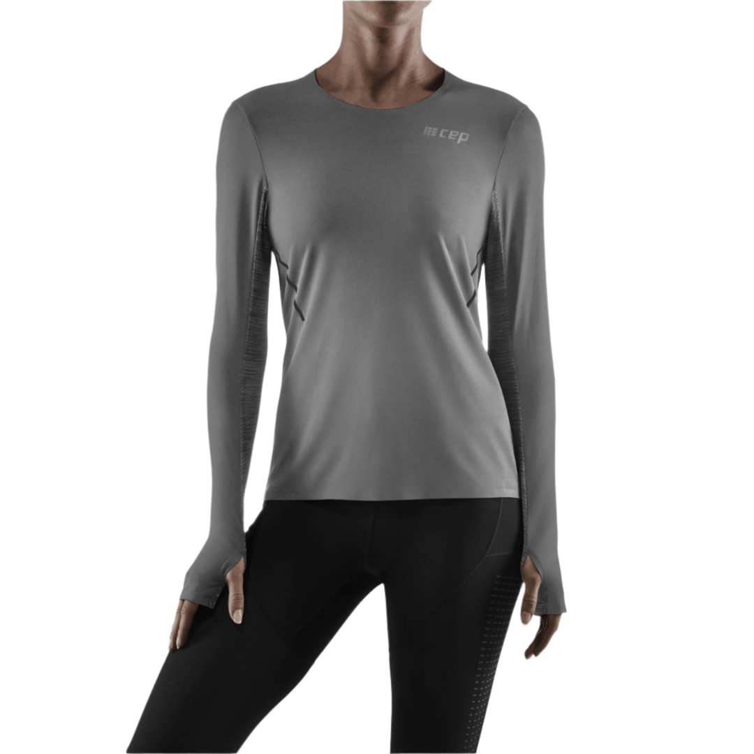 Run Long Sleeve Shirt, Women, Grey