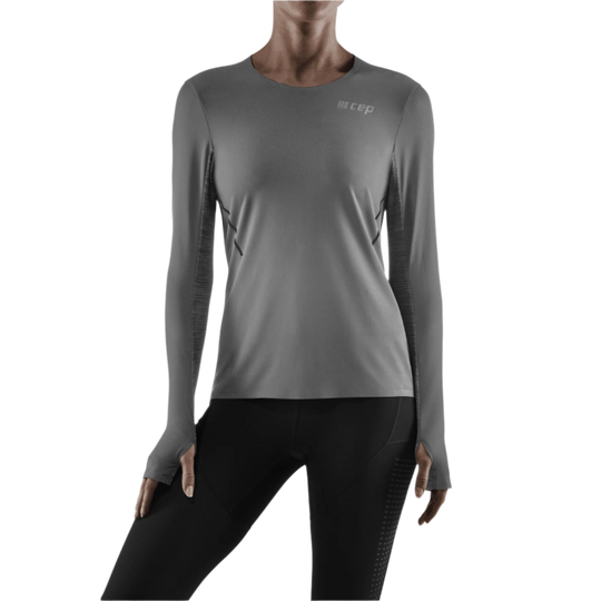 Run Long Sleeve Shirt, Women, Grey