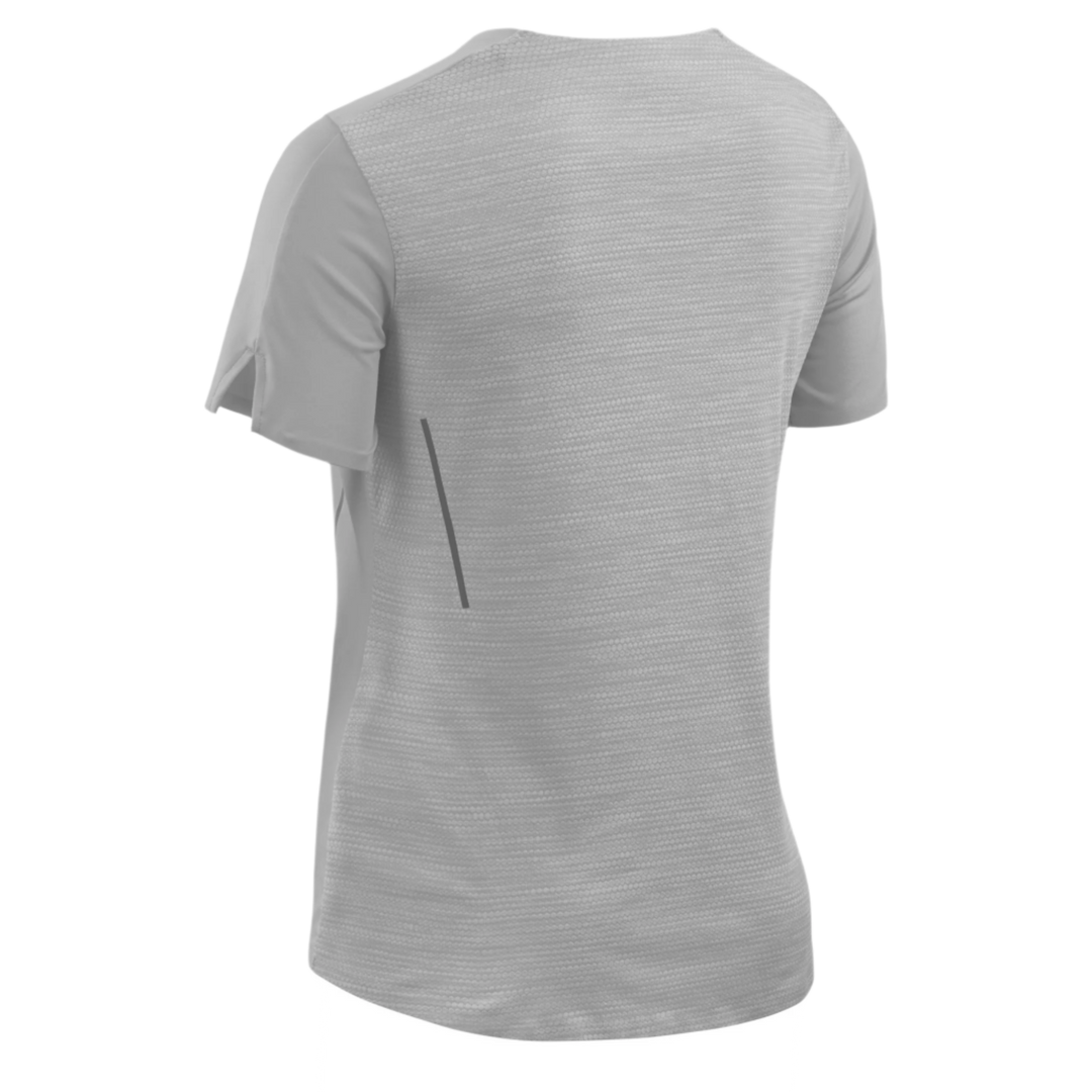 Run Short Sleeve Shirt, Women, Grey, Back View