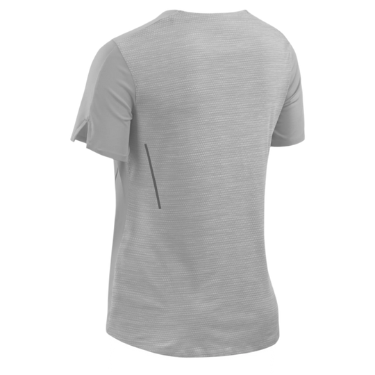 Run Short Sleeve Shirt, Women, Grey, Back View