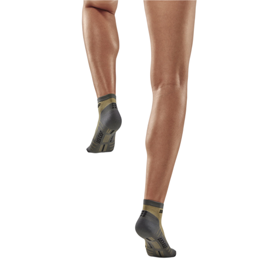 Hiking Light Merino Low Cut Compression Socks, Women, Beige/Grey, Back View Model