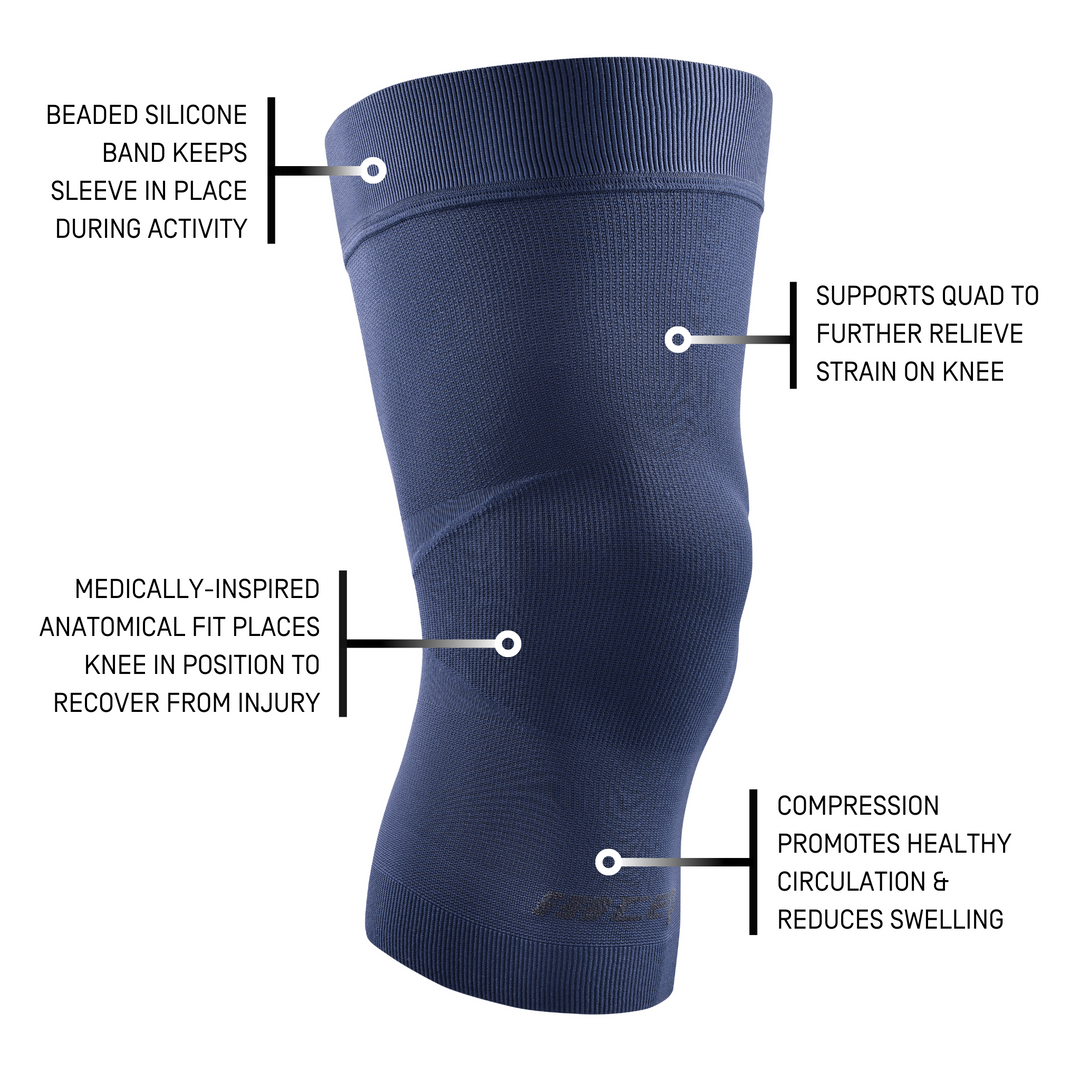 Light Support Knee Sleeve, Blue-Light, Details